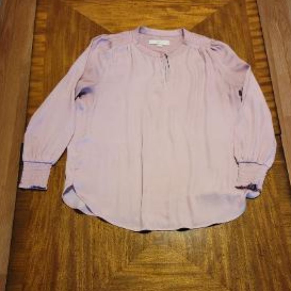 LOFT Rose Long Sleeve Blouse